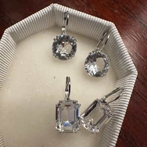 2 Sets  of SWAROVSKI crystal drop earrings